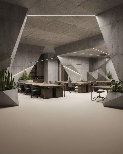 Brutalist Office